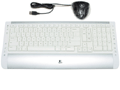 银白色Logitech S530 MAC USB口罗技极光无影手多媒体防水无线键盘 英文苹果版