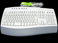 白色Microsoft Internet Keyboard RT9443 PS/2口微软网络多媒体防水键盘 有托盘日版大量批发