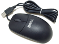 黑色DELL M-UK DEL3 USB口机械三键滚轮鼠标 Logitech版